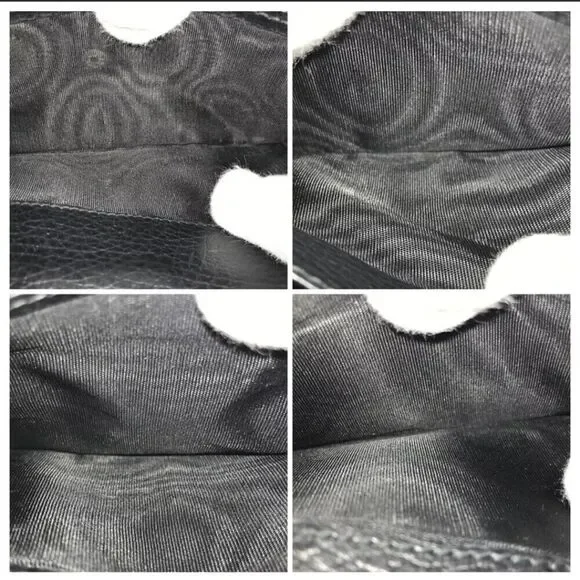 GUCCI WALLET BI FOLD 143389 0959 GG CANVAS Black Leather Authentic - Picture 9 of 11